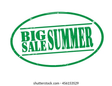 grunge rubber stamp with text "big summer sale" on white, vector illustration