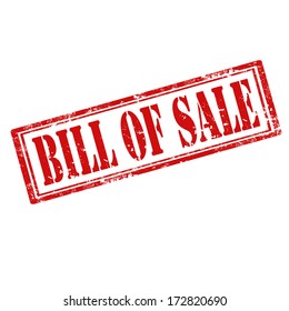 Grunge rubber stamp with text Bill Of Sale,vector illustration