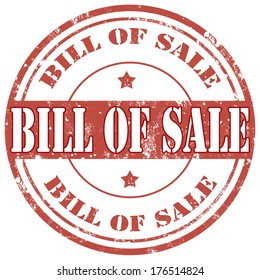 Grunge rubber stamp with text Bill Of Sale,vector illustration