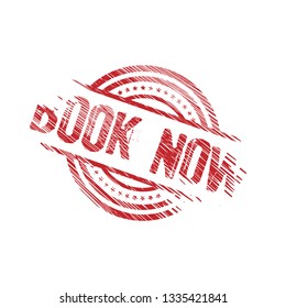 grunge rubber stamp with the text book now. book now rubber stamp, label, badge, logo,seal. Designed for your web site design, logo, app, UI