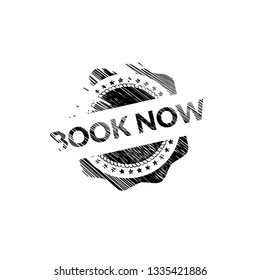 grunge rubber stamp with the text book now. book now rubber stamp, label, badge, logo,seal. Designed for your web site design, logo, app, UI