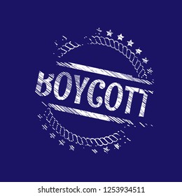 grunge rubber stamp with the text boycott.grunge boycott rubber stamp, label, badge, logo,seal