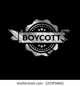 grunge rubber stamp with the text boycott.grunge boycott rubber stamp, label, badge, logo,seal