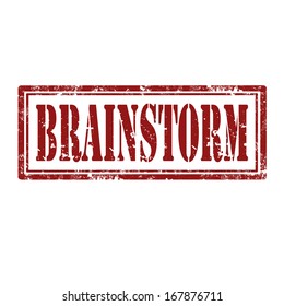 Grunge rubber stamp with text Brainstorm,vector illustration