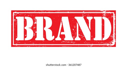 Grunge rubber stamp with text "brand" inside,vector illustration