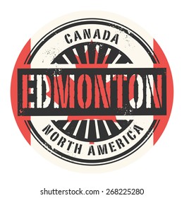 Grunge rubber stamp with the text Canada, Edmonton, vector illustration