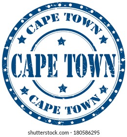 Grunge rubber stamp with text Cape Town,vector illustration