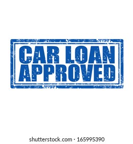 Grunge Rubber Stamp With Text Car Loan Approved,vector Illustration