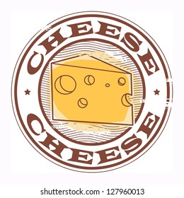 Grunge rubber stamp with the text Cheese written inside, vector illustration