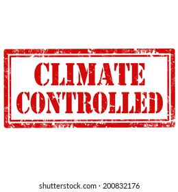 Grunge rubber stamp with text Climate Controlled,vector illustration