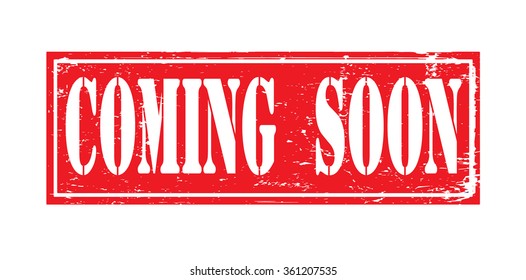 Grunge rubber stamp with text "coming soon" inside,vector illustration