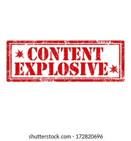 Grunge rubber stamp with text Content Explosive,vector illustration