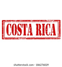 Grunge rubber stamp with text Costa Rica,vector illustration