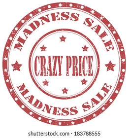 Grunge rubber stamp with text Crazy Price,vector illustration
