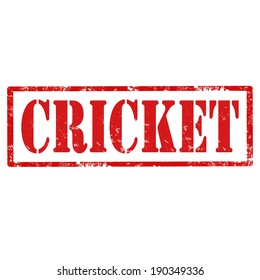 Grunge rubber stamp with text Cricket,vector illustration