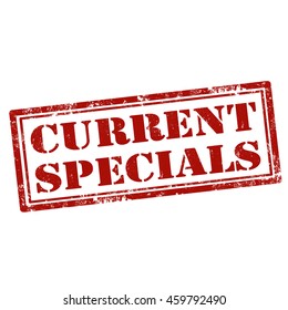 Grunge rubber stamp with text Current Specials,vector illustration