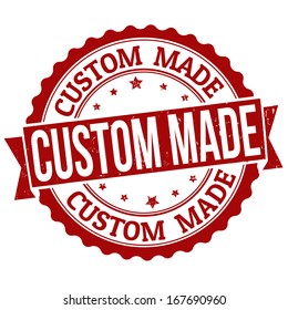 Grunge rubber stamp with text Custom Made, vector illustration