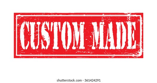 Grunge rubber stamp with text "custom made" inside,vector illustration