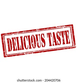 Grunge rubber stamp with text Delicious Taste,vector illustration