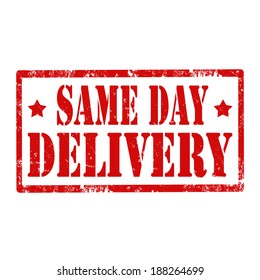 Same day delivery rubber stamp Royalty Free Vector Image