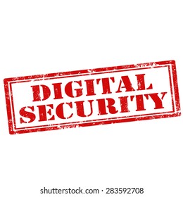 Grunge rubber stamp with text Digital Security,vector illustration