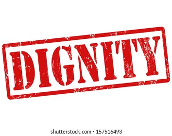 Grunge rubber stamp with text Dignity, vector illustration