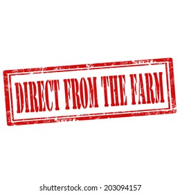 Grunge rubber stamp with text Direct From The Farm,vector illustration