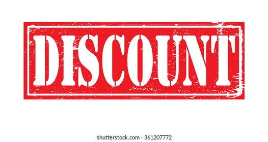 Grunge rubber stamp with text "discount" inside,vector illustration