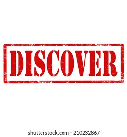 Grunge rubber stamp with text Discover,vector illustration