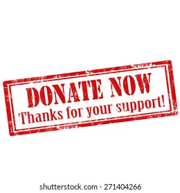 Grunge rubber stamp with text Donate Now,vector illustration