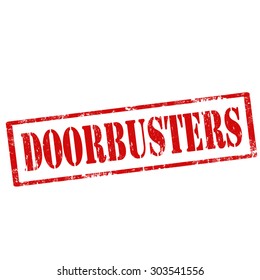 Grunge rubber stamp with text Doorbusters,vector illustration