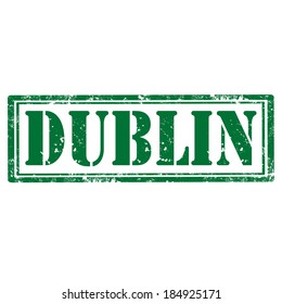 Grunge rubber stamp with text Dublin,vector illustration