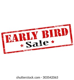 Grunge rubber stamp with text Early Bird,vector illustration