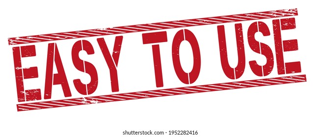 Grunge rubber stamp with text Easy To Use,vector illustration