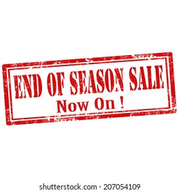 Grunge rubber stamp with text End Of Season Sale,vector illustration