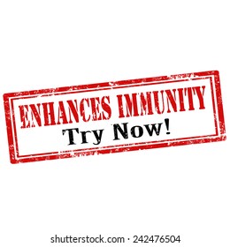 Grunge rubber stamp with text Enhances Immunity,vector illustration