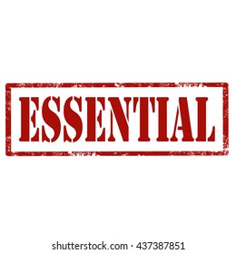 Grunge rubber stamp with text Essential,vector illustration