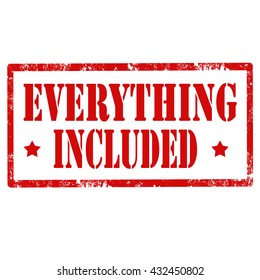 Grunge rubber stamp with text Everything Included,vector illustration