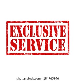Grunge rubber stamp with text Exclusive Service,vector illustration
