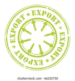 Grunge rubber stamp with the text Export written inside the stamp, vector illustration