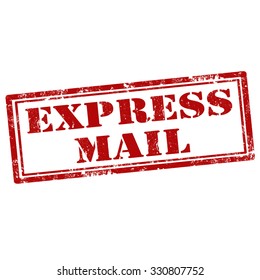 Grunge rubber stamp with text Express Mail,vector illustration