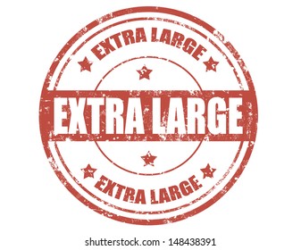 Grunge rubber stamp with text Extra large,vector illustration