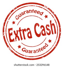 Grunge rubber stamp with text Extra Cash-Guaranteed,vector illustration