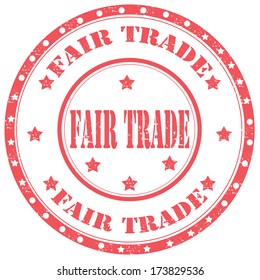 Grunge rubber stamp with text Fair Trade,vector illustration
