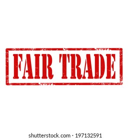 Grunge rubber stamp with text Fair Trade,vector illustration
