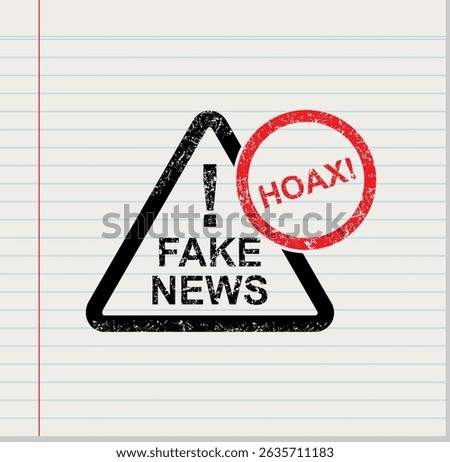 Grunge rubber stamp with text Fake News, vector illustration, hoax grunge rubber stamp