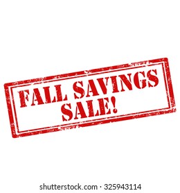 Grunge rubber stamp with text Fall Savings Sale,vector illustration