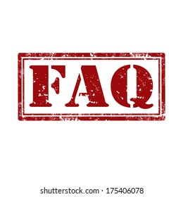 Grunge rubber stamp with text FAQ(Frequently Asked Questions),vector illustration
