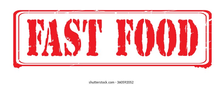 Grunge rubber stamp with text "fast food" inside,vector illustration