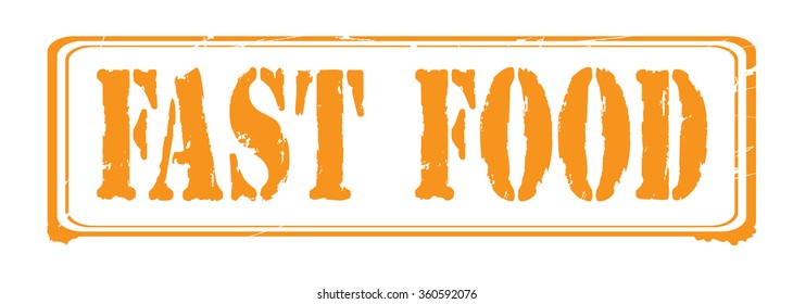 Grunge rubber stamp with text "fast food" inside,vector illustration